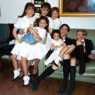 The whole Von Trapp clan with me scrunched up in the middle