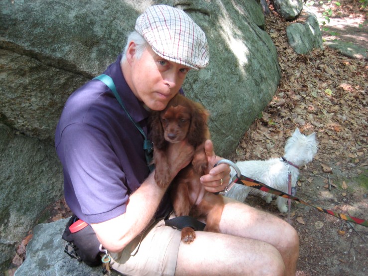 Andy with my Piper when she was a puppy.